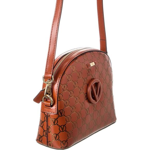 Valentino By Mario Valentino Diana Monogram Leather Crossbody, Brown